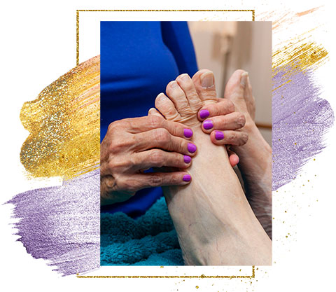 Roberta Millard healing with foot reflexology